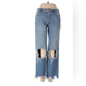 We The Free Blue Flare Wide Leg Jeans